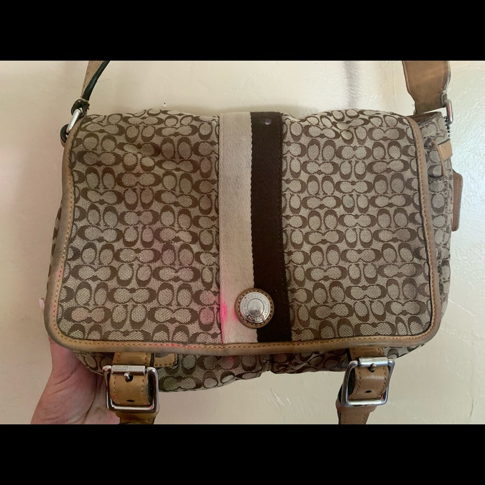 STAINED Coach over the shoulder satchel